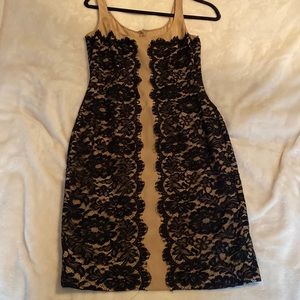 Size 6 Black and Tan Chetta B Dress